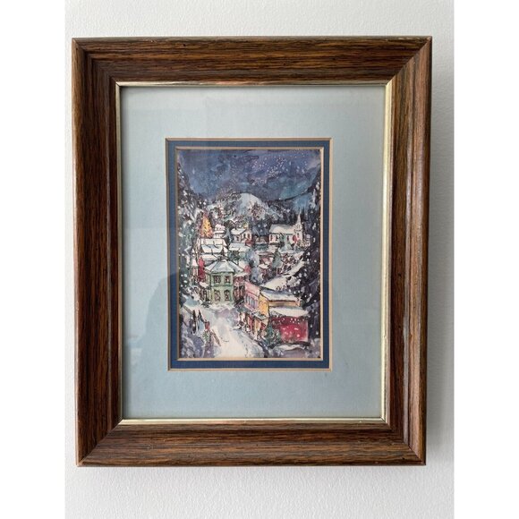 Beautiful Vintage Nevada Winter Print by Loana Beeson Framed - Picture 1 of 2